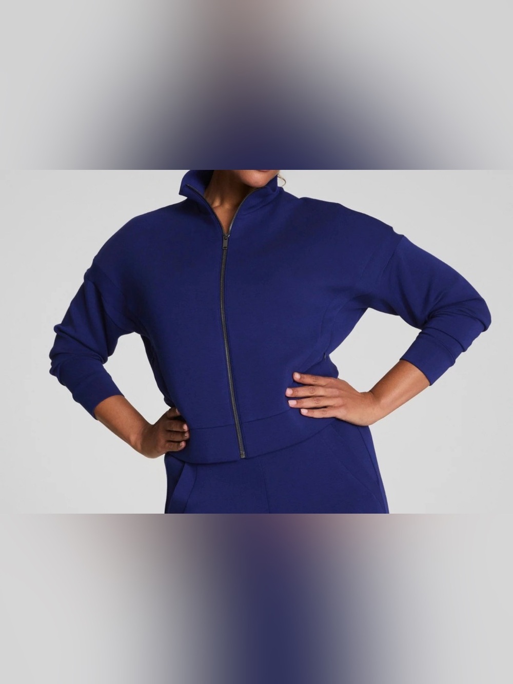 Spanx•Air Essentials Track Jacket•Midnight Iris•NWT•Size XS - Picture 3 of 3